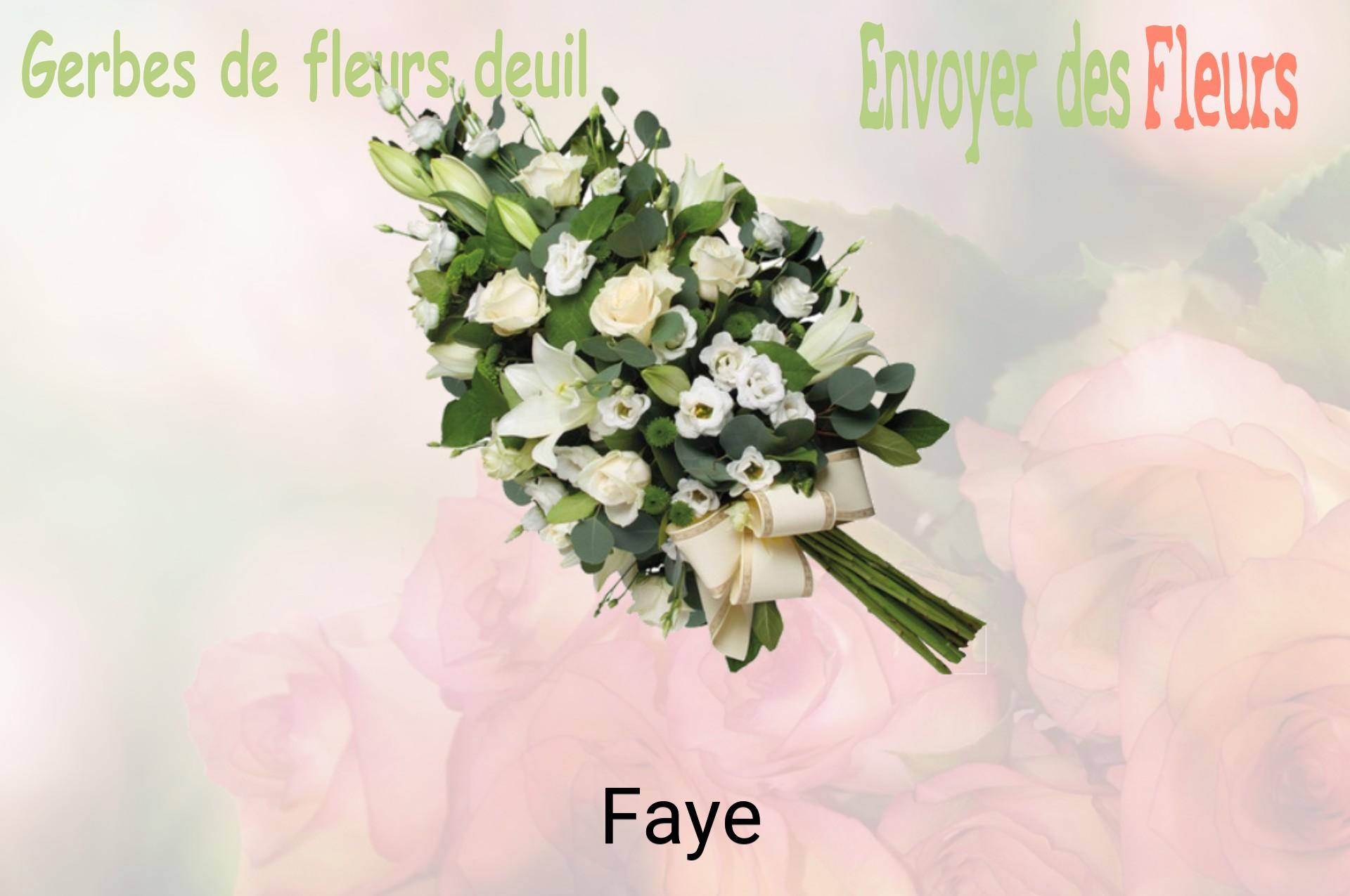 Gerbe de fleurs de deuil livrée à Faye